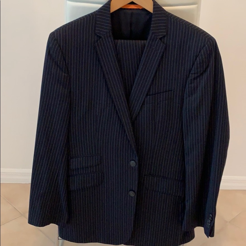 Ben Sherman Blue Pinstripe Suit